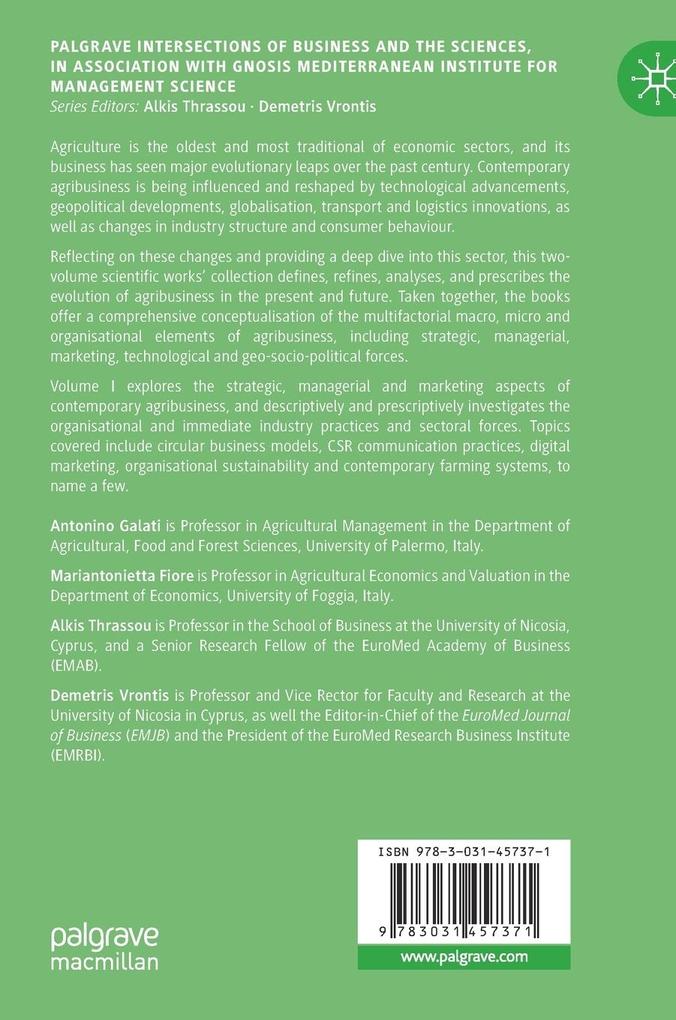 Weitere Ansicht: Agribusiness Innovation and Contextual Evolution, Volume I