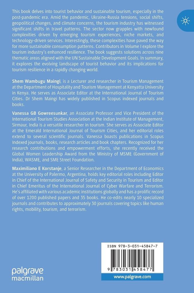 Weitere Ansicht: Tourist Behaviour and the New Normal, Volume I
