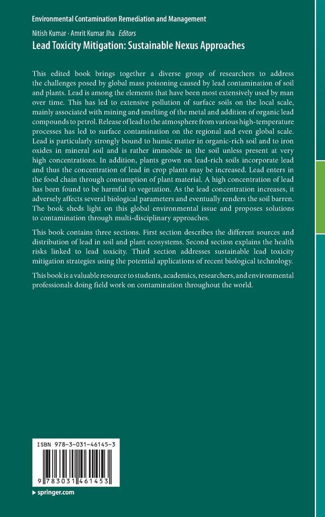 Weitere Ansicht: Lead Toxicity Mitigation: Sustainable Nexus Approaches