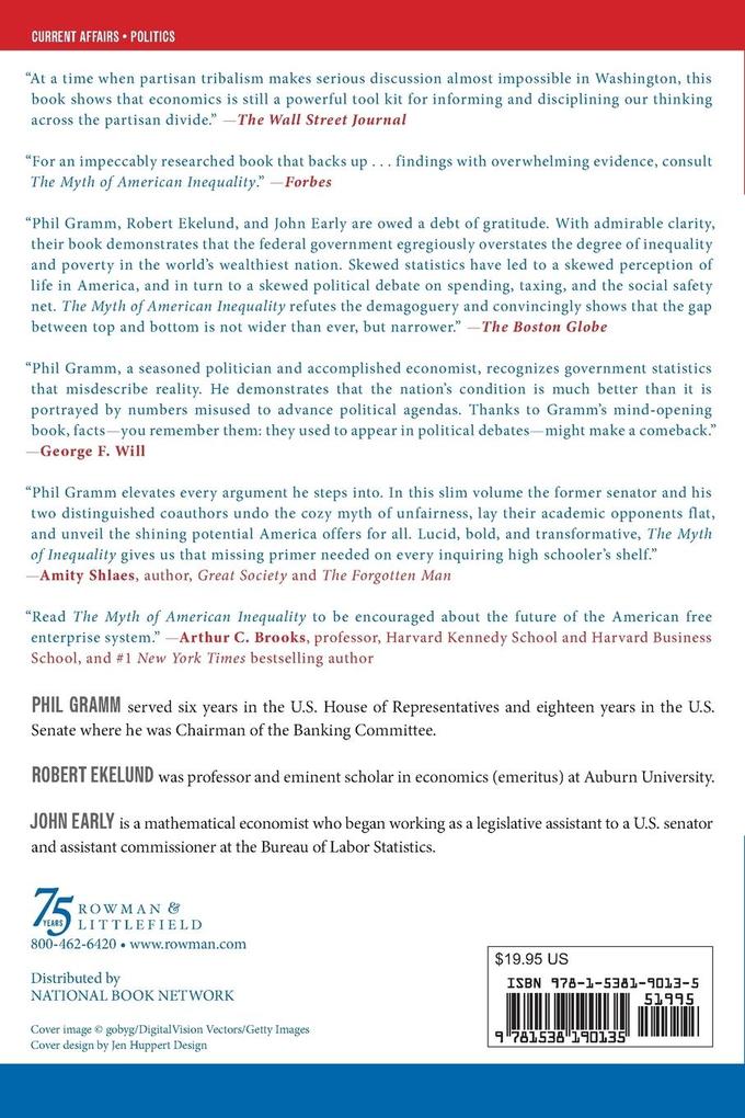 Weitere Ansicht: Myth of American Inequality | Phil Gramm, Robert Ekelund, John Early