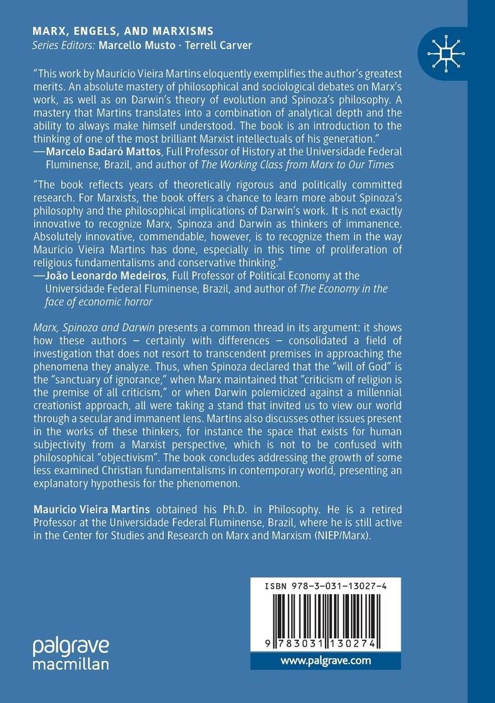 Weitere Ansicht: Marx, Spinoza and Darwin | Mauricio Vieira Martins