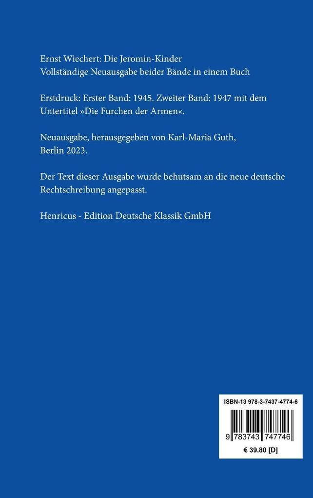 Weitere Ansicht: Die Jeromin-Kinder | Ernst Wiechert