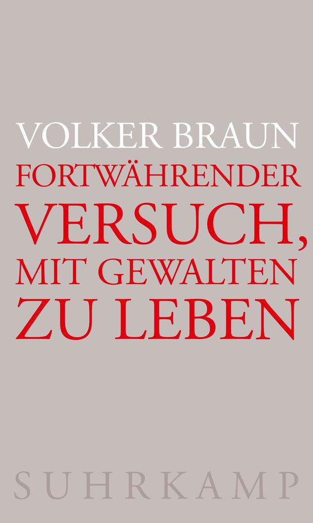 Produktbild: Fortwährender Versuch, mit Gewalten zu leben | Volker Braun