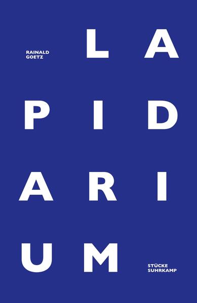 Produktbild: Lapidarium | Rainald Goetz
