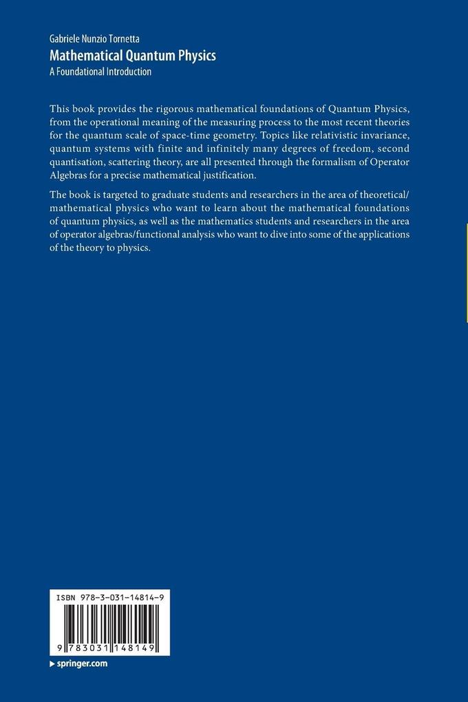 Weitere Ansicht: Mathematical Quantum Physics | Gabriele Nunzio Tornetta