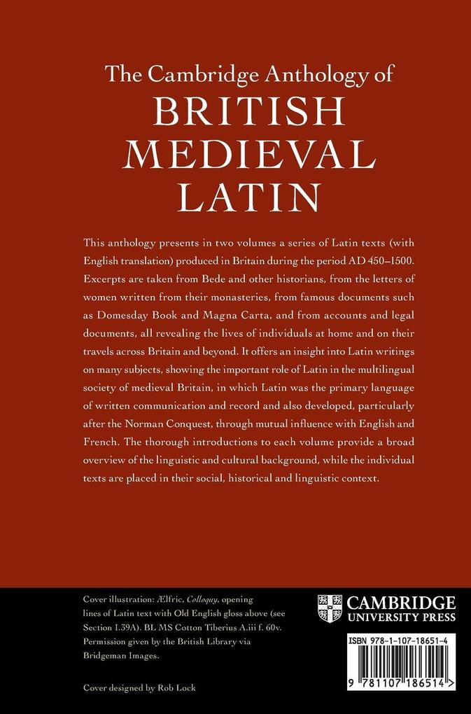 Weitere Ansicht: The Cambridge Anthology of British Medieval Latin