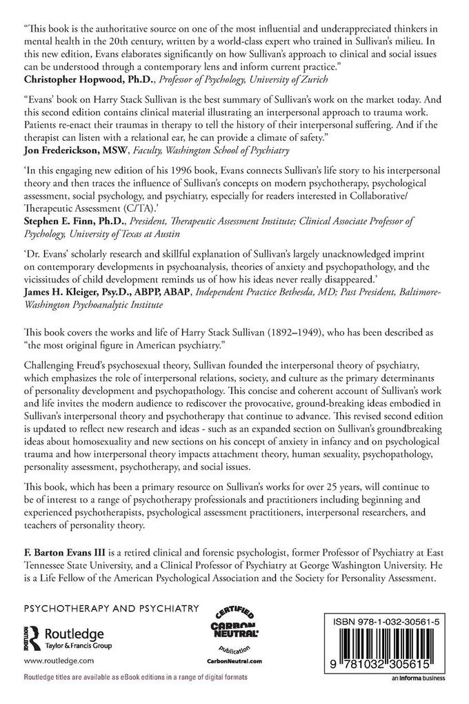 Weitere Ansicht: Harry Stack Sullivan | F. Barton Evans III