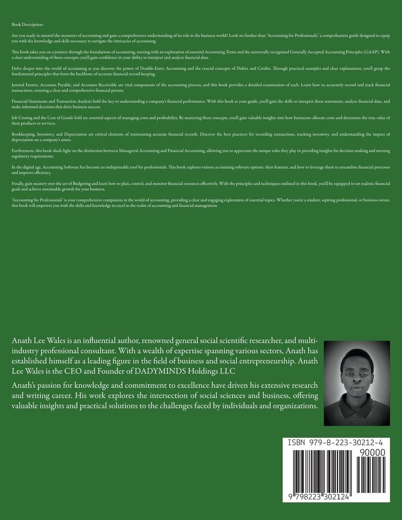 Weitere Ansicht: Accounting for Professionals | Anath Lee Wales