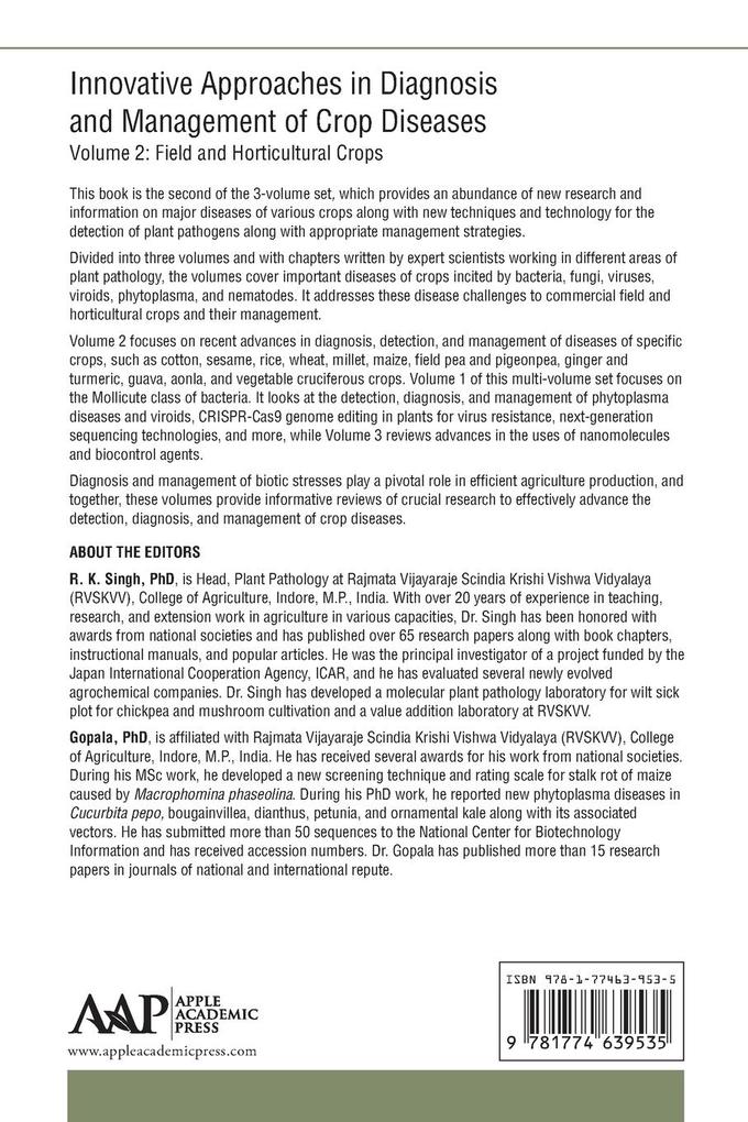 Weitere Ansicht: Innovative Approaches in Diagnosis and Management of Crop Diseases