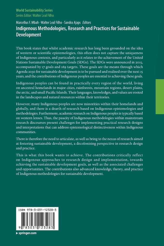 Weitere Ansicht: Indigenous Methodologies, Research and Practices for Sustainable Development