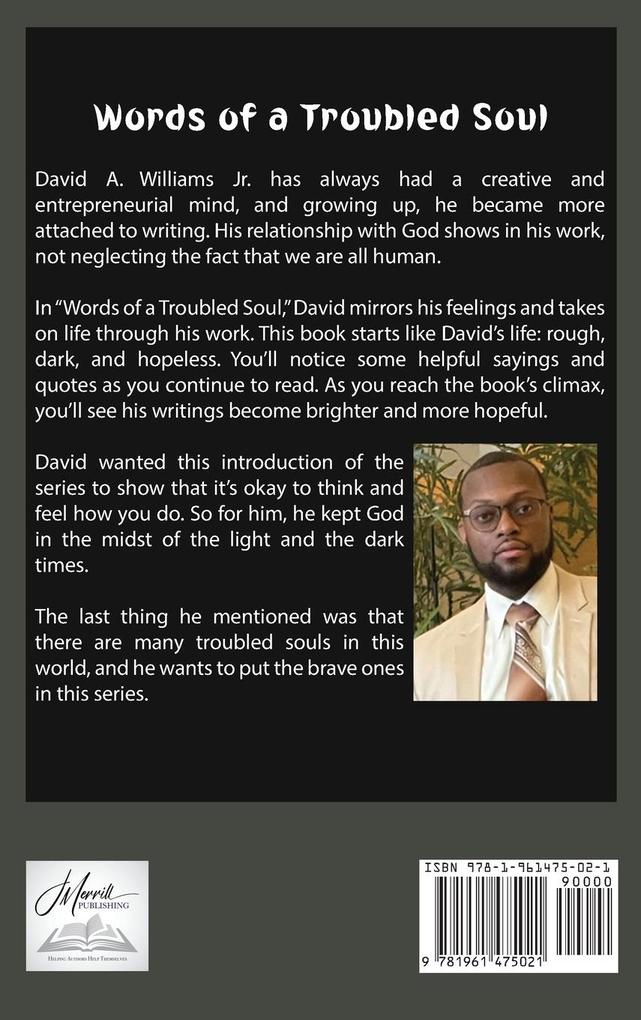 Weitere Ansicht: Words of a Troubled Soul | David Williams