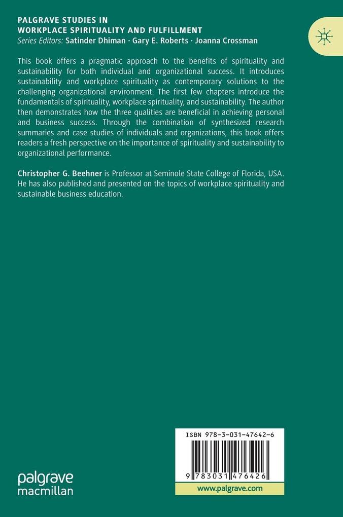 Weitere Ansicht: Spirituality, Sustainability, and Success | Christopher G. Beehner