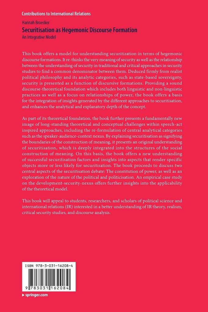 Weitere Ansicht: Securitisation as Hegemonic Discourse Formation | Hannah Broecker