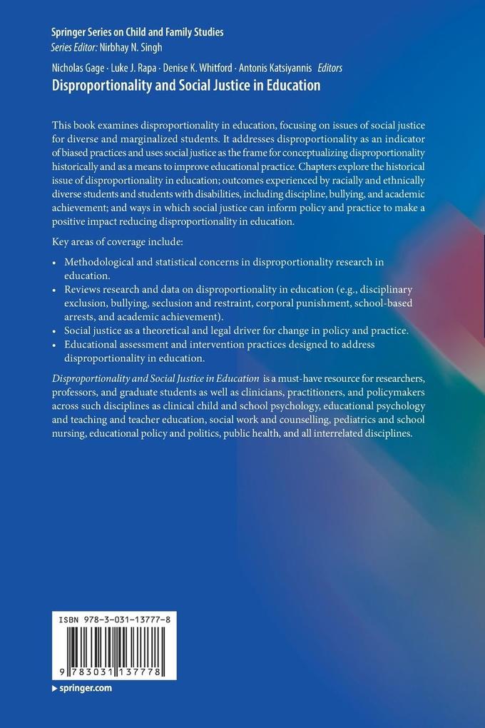 Weitere Ansicht: Disproportionality and Social Justice in Education