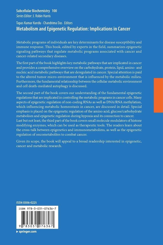 Weitere Ansicht: Metabolism and Epigenetic Regulation: Implications in Cancer