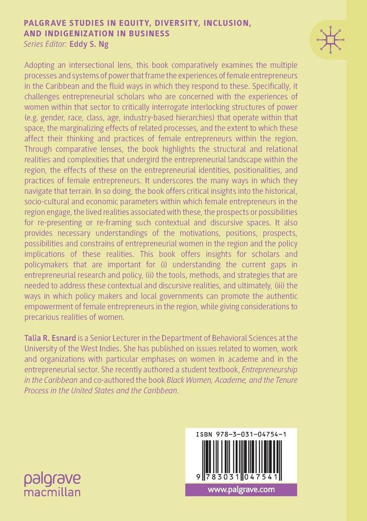 Weitere Ansicht: Entrepreneurial Women in the Caribbean | Talia R. Esnard