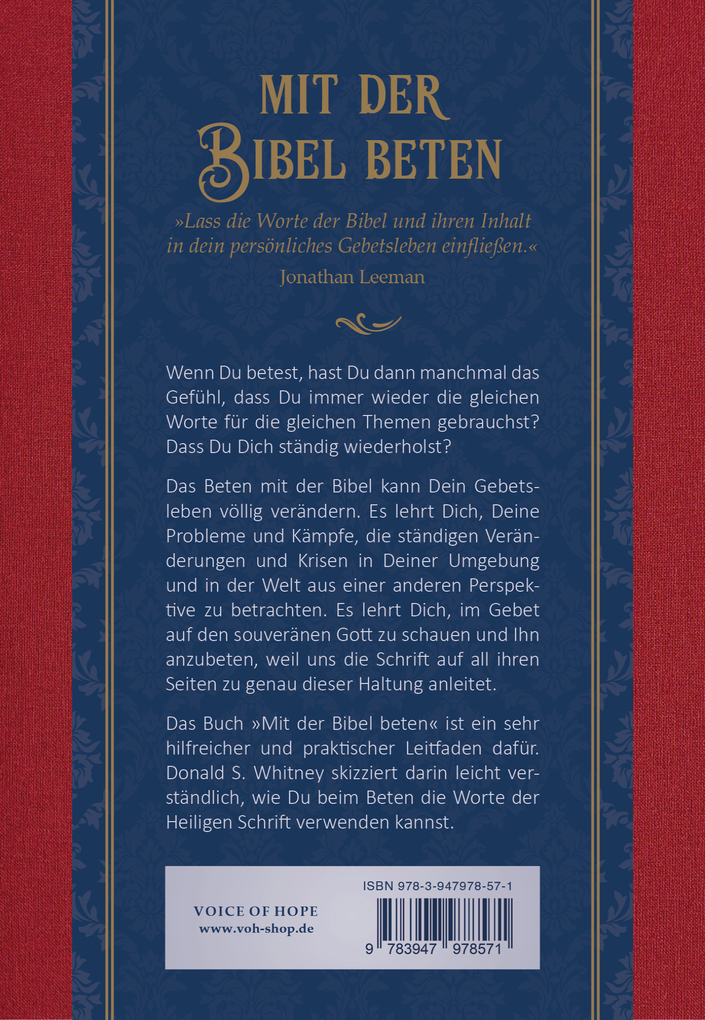 Weitere Ansicht: Mit der Bibel beten | Donald S. Whitney