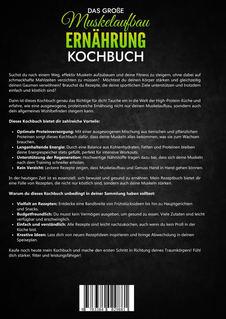 Weitere Ansicht: Das große Muskelaufbau Ernährung Kochbuch | Vanessa Zimmermann