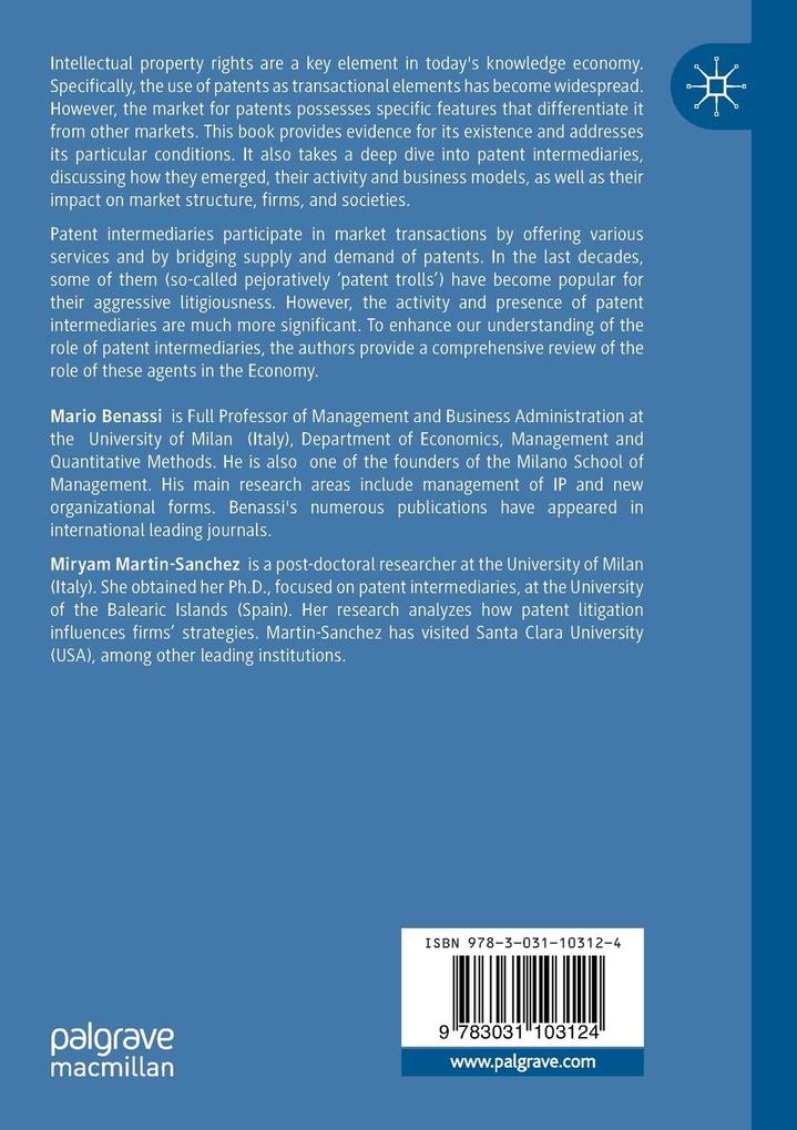 Weitere Ansicht: Patent Intermediaries | Mario Benassi, Miryam Martin-Sanchez