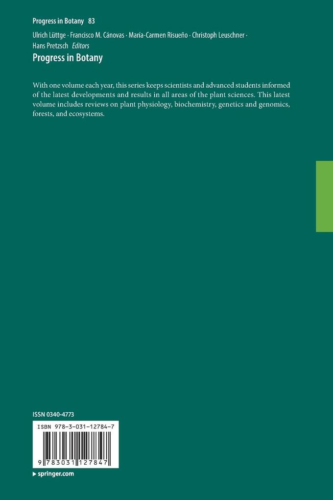 Weitere Ansicht: Progress in Botany Vol. 83