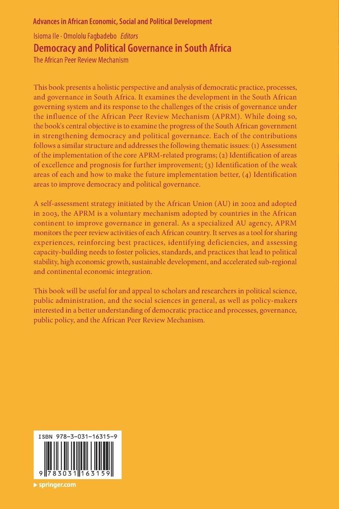 Weitere Ansicht: Democracy and Political Governance in South Africa