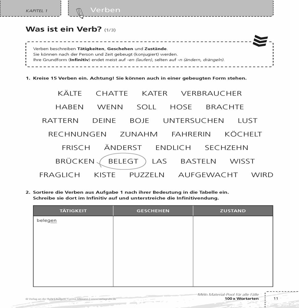 Weitere Ansicht: 100 x Wortarten | Corina Altmann