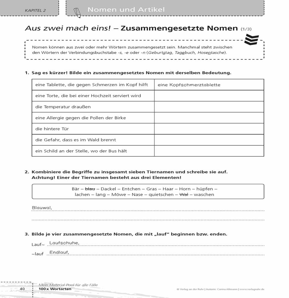 Weitere Ansicht: 100 x Wortarten | Corina Altmann