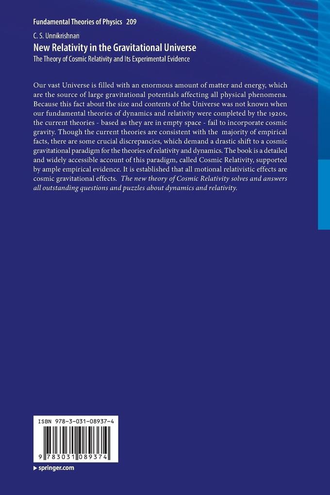 Weitere Ansicht: New Relativity in the Gravitational Universe | C. S. Unnikrishnan