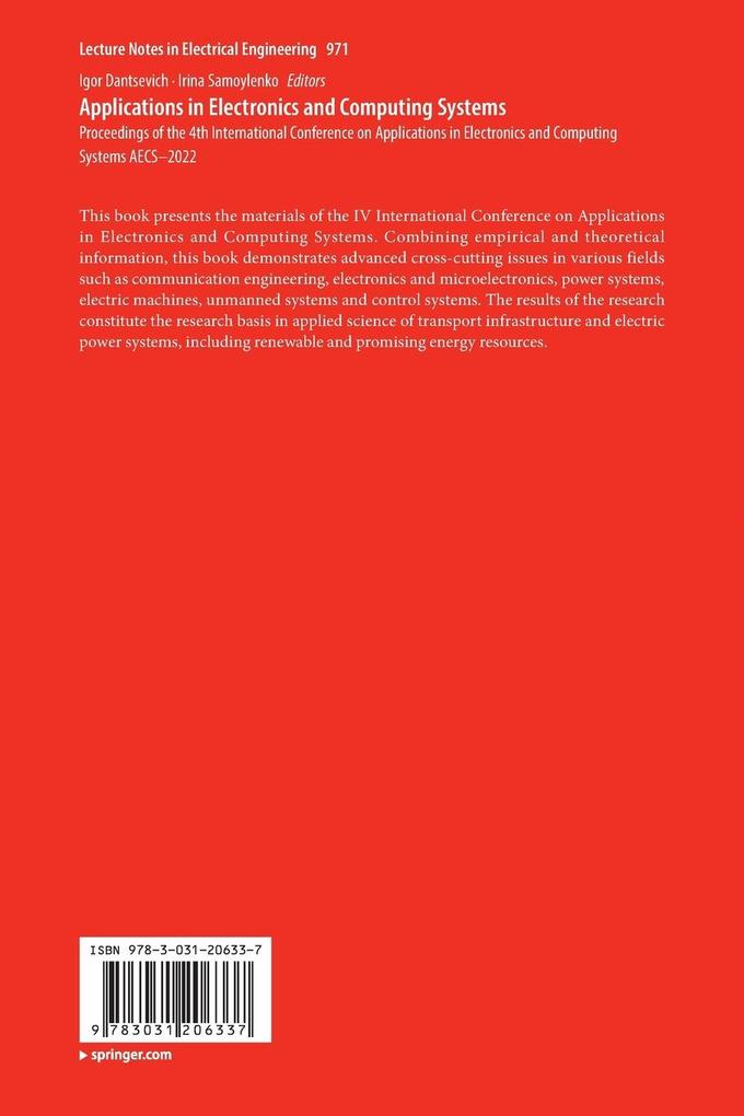 Weitere Ansicht: Applications in Electronics and Computing Systems