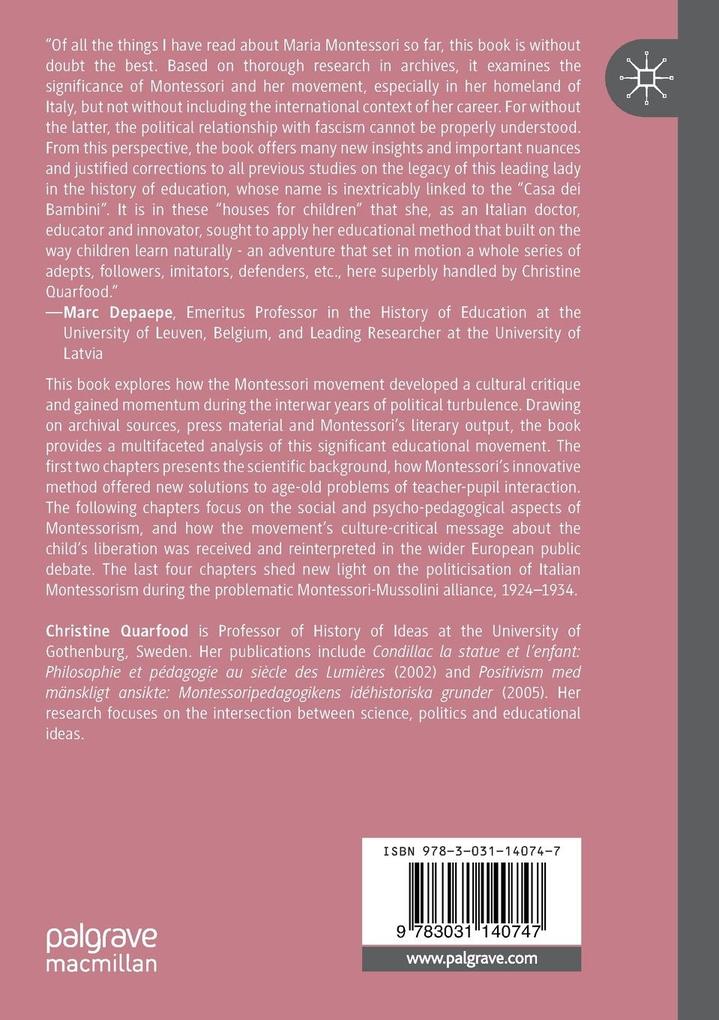 Weitere Ansicht: The Montessori Movement in Interwar Europe | Christine Quarfood