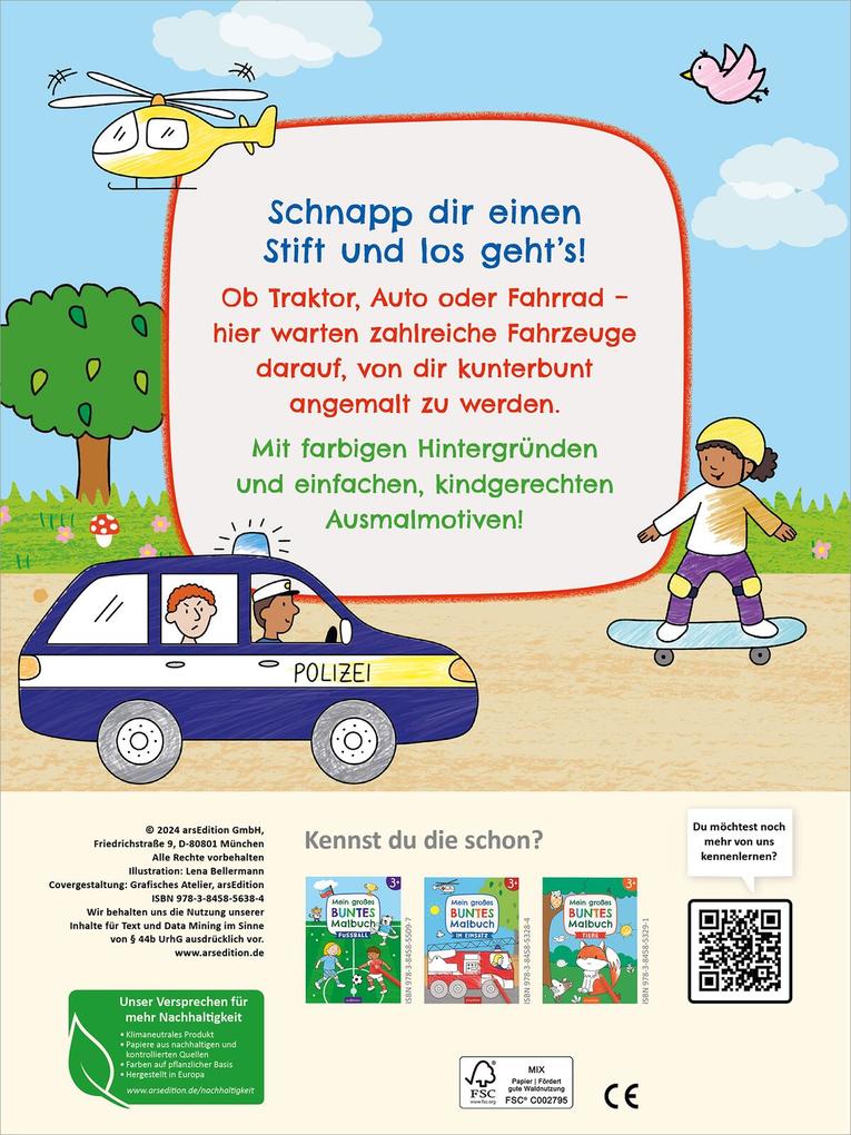 Weitere Ansicht: Mein großes buntes Malbuch - Fahrzeuge