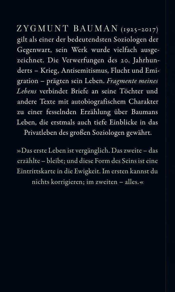 Weitere Ansicht: Fragmente meines Lebens | Zygmunt Bauman