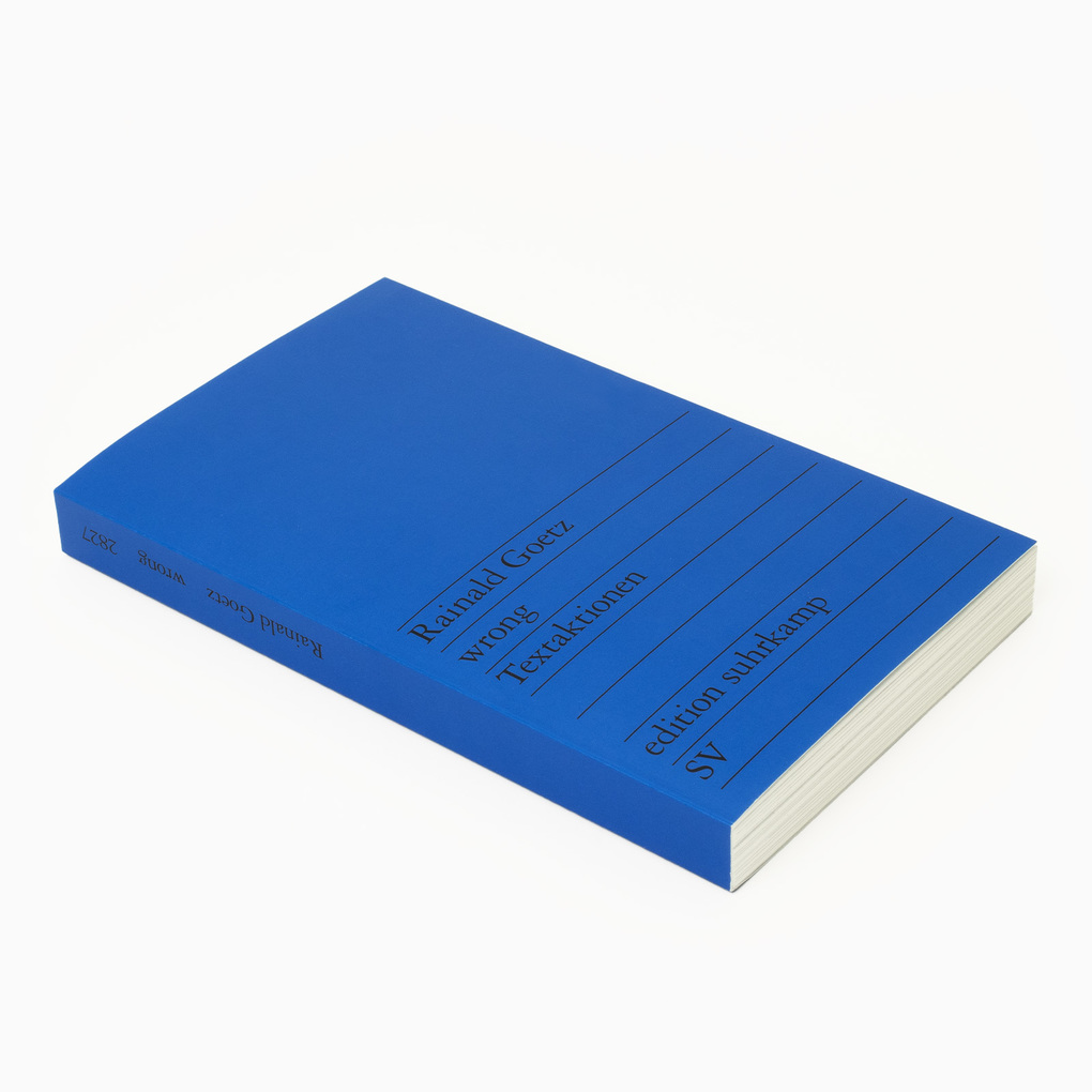 Weitere Ansicht: wrong | Rainald Goetz