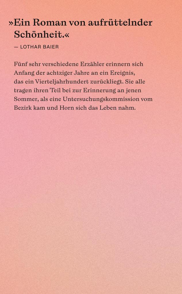 Weitere Ansicht: Horns Ende | Christoph Hein
