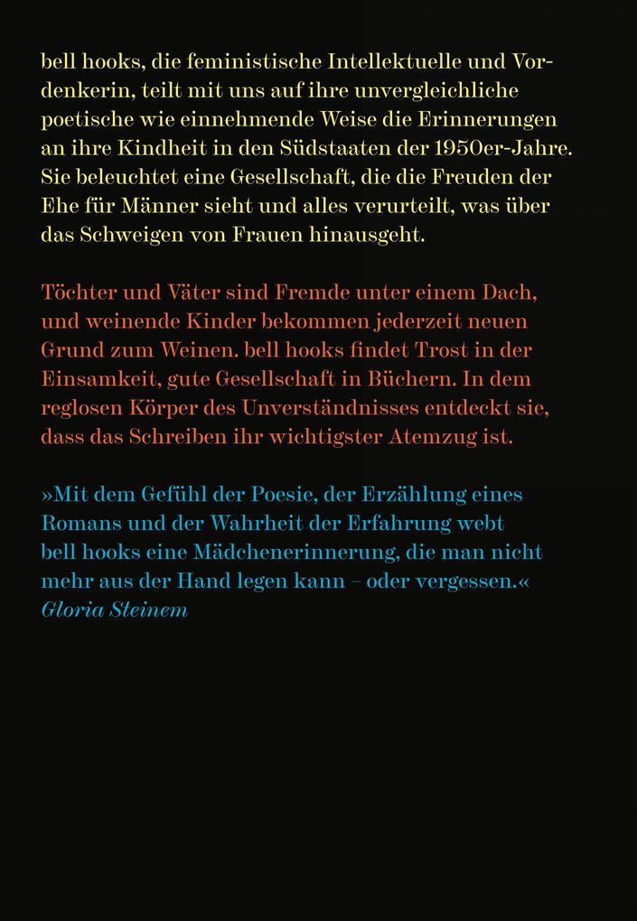 Weitere Ansicht: Erinnerungen an eine Kindheit | bell hooks