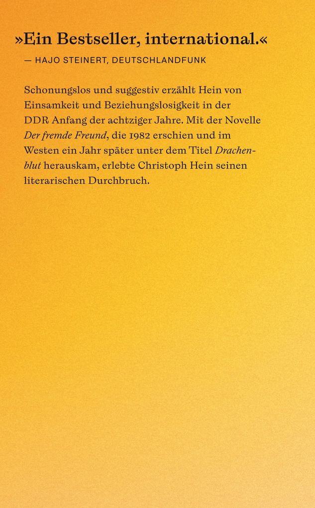 Weitere Ansicht: Der fremde Freund. Drachenblut | Christoph Hein