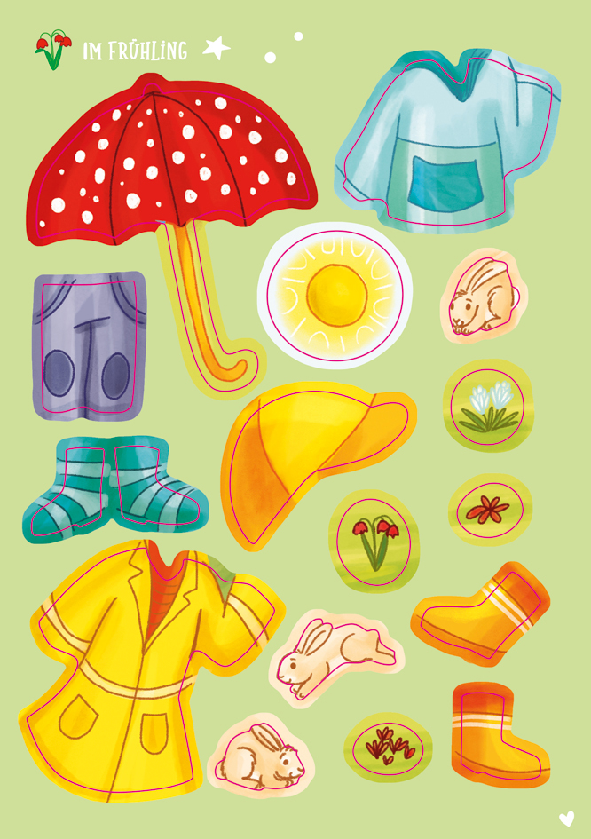 Weitere Ansicht: Mein kleines Sticker-Anziehbuch. Die Jahreszeiten | Julia Reindl