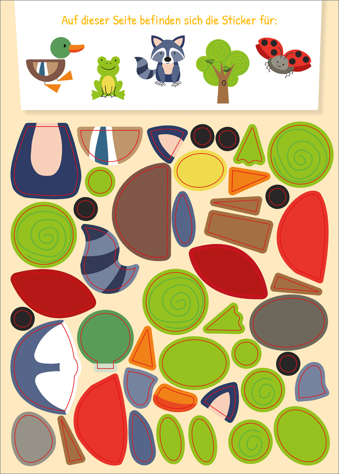 Weitere Ansicht: Stickern Schritt für Schritt. Natur