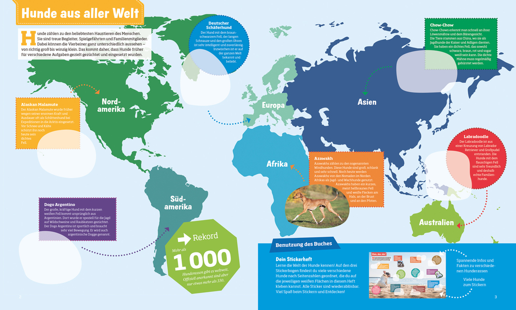 Weitere Ansicht: WAS IST WAS Stickerheft Hunde | Carolin Langbein