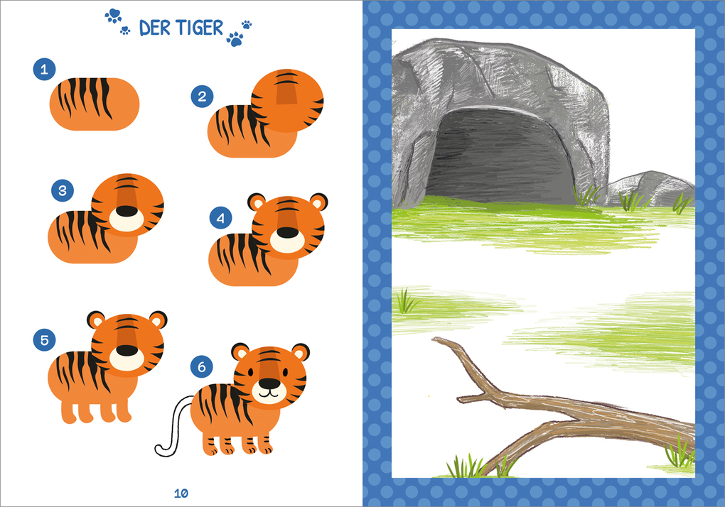 Weitere Ansicht: Stickern Schritt für Schritt. Zoo