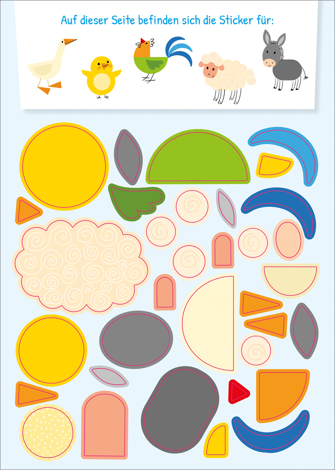 Weitere Ansicht: Stickern Schritt für Schritt. Bauernhof