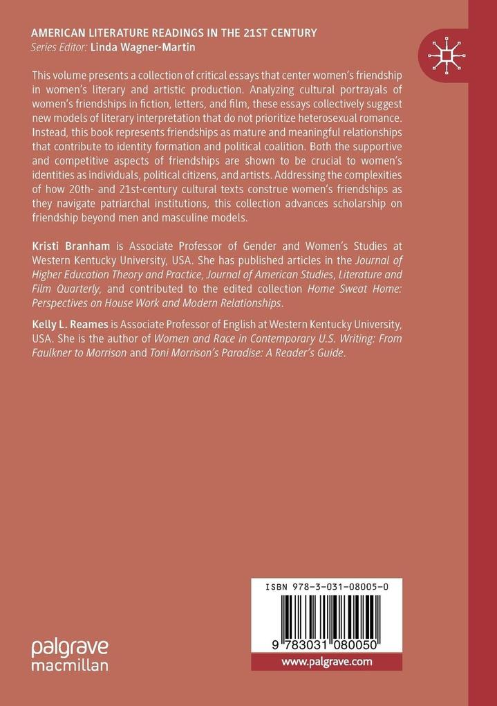 Weitere Ansicht: Navigating Women's Friendships in American Literature and Culture