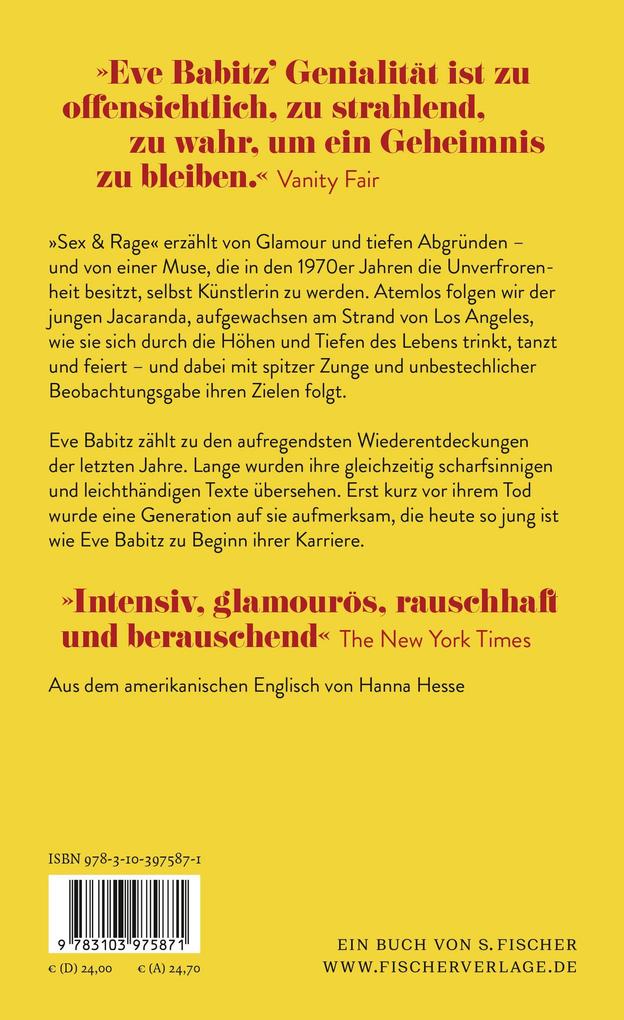 Weitere Ansicht: Sex & Rage | Eve Babitz