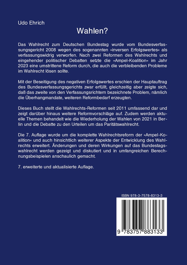 Weitere Ansicht: Wahlen? | Udo Ehrich