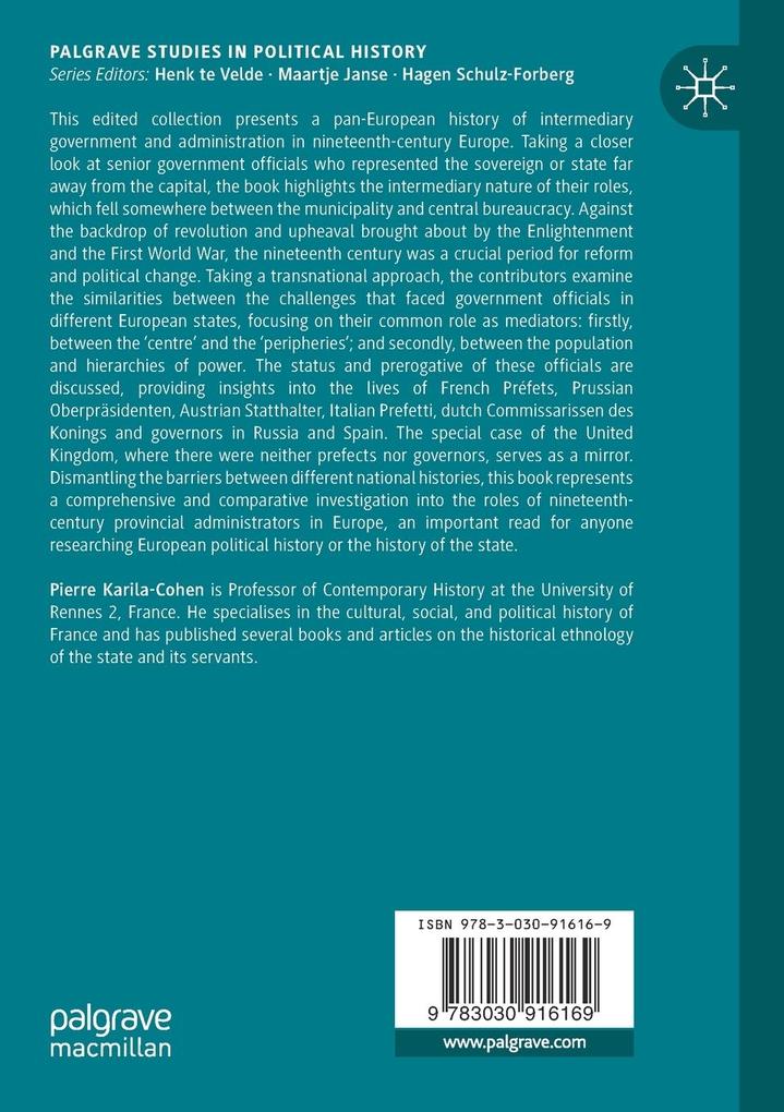 Weitere Ansicht: Prefects and Governors in Nineteenth-century Europe