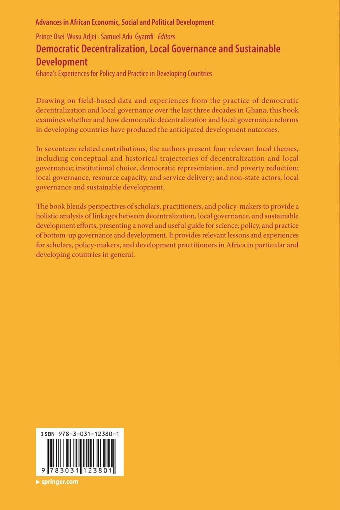 Weitere Ansicht: Democratic Decentralization, Local Governance and Sustainable Development