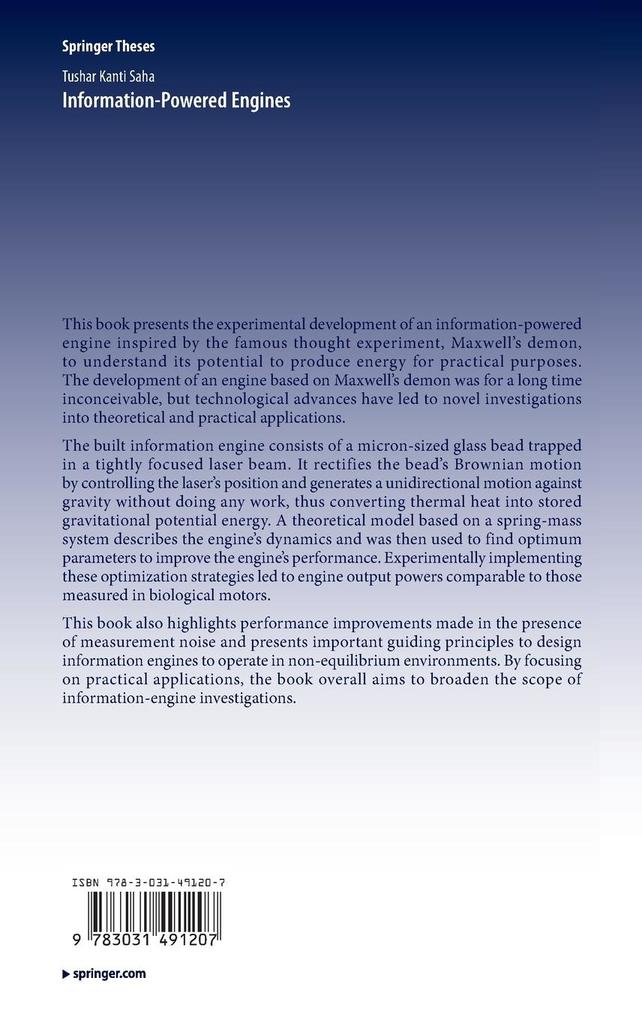 Weitere Ansicht: Information-Powered Engines | Tushar Kanti Saha