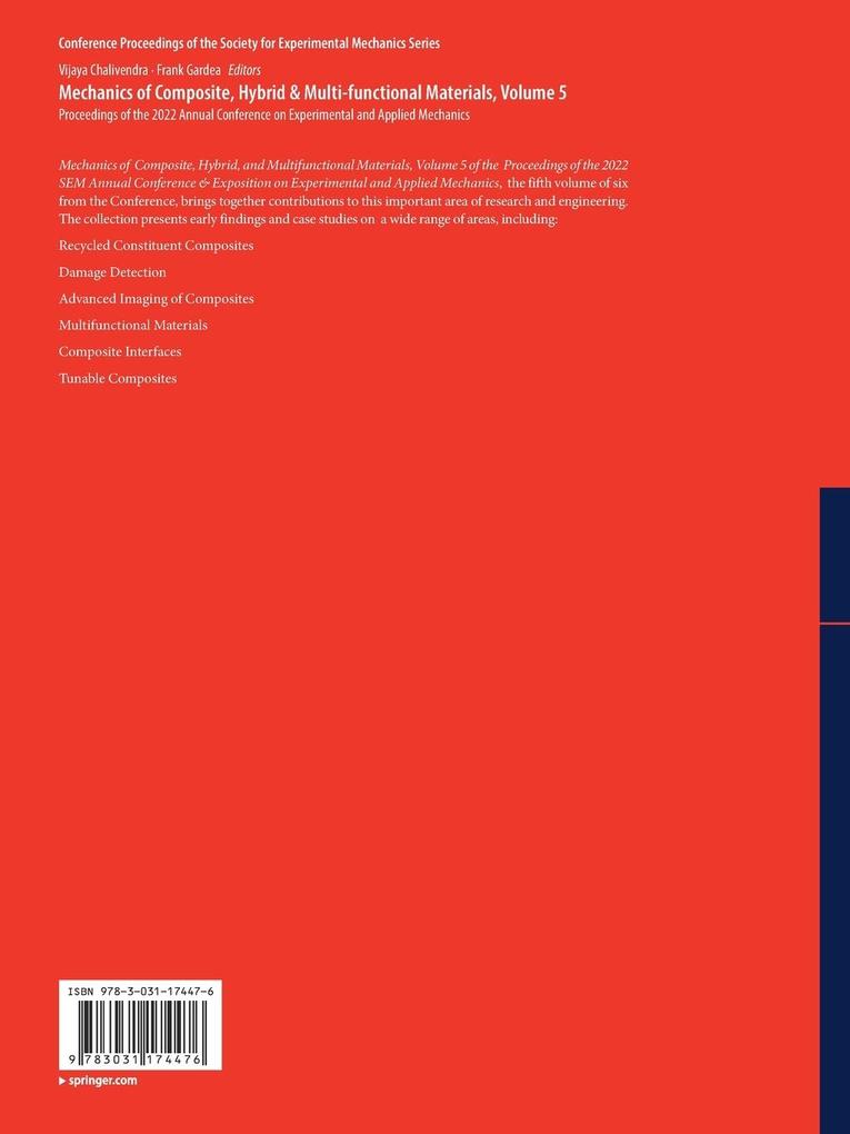 Weitere Ansicht: Mechanics of Composite, Hybrid & Multi-functional Materials, Volume 5