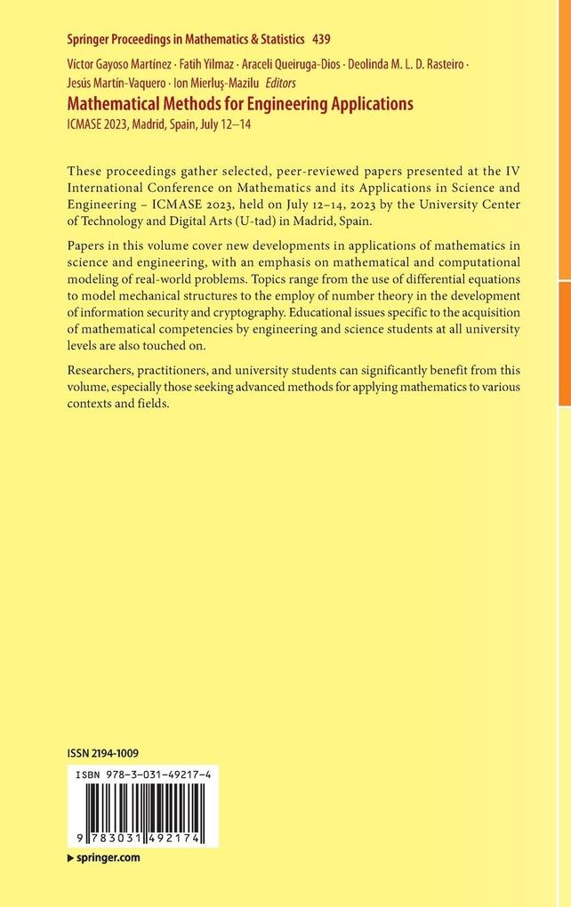 Weitere Ansicht: Mathematical Methods for Engineering Applications