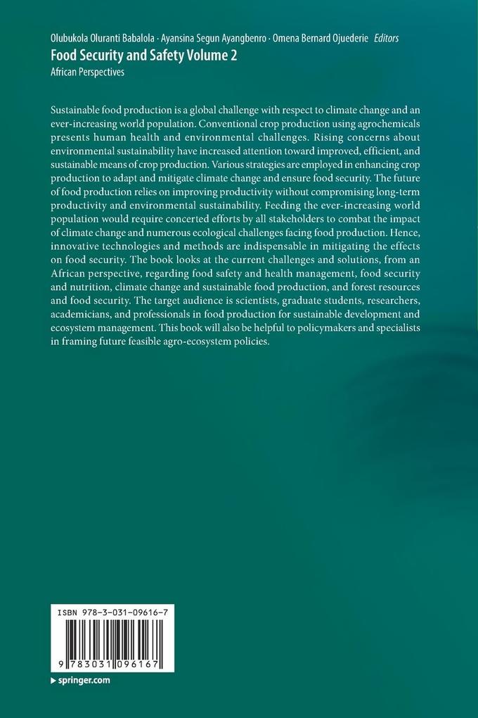 Weitere Ansicht: Food Security and Safety Volume 2